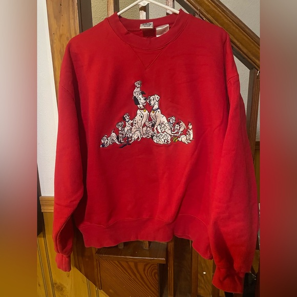 The Disney Store Tops - Vintage Disney Embroidered Crewneck Sweatshirt with 101 Dalmatians, Women’s L
